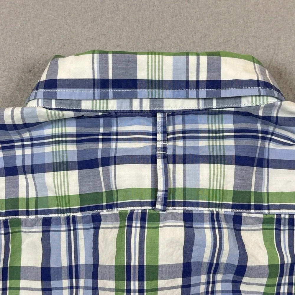 Banana‎ Republic Mens Shirt Soft Wash Standard Fit Button Up Plaid Cotton Medium